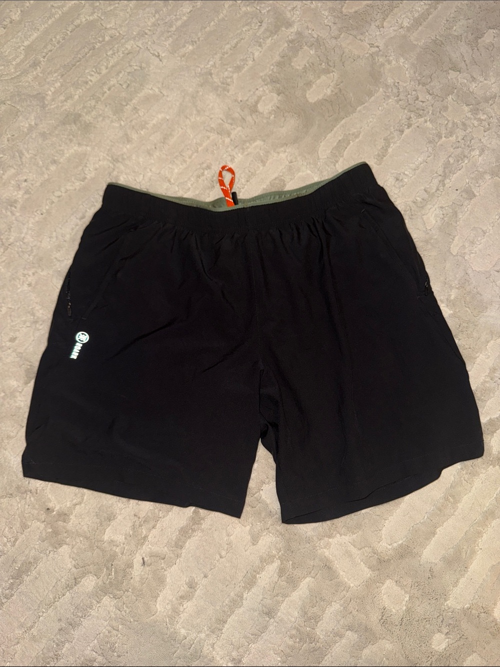 Roark Run Amok Black Lined Athletic Shorts with Reflective Logo